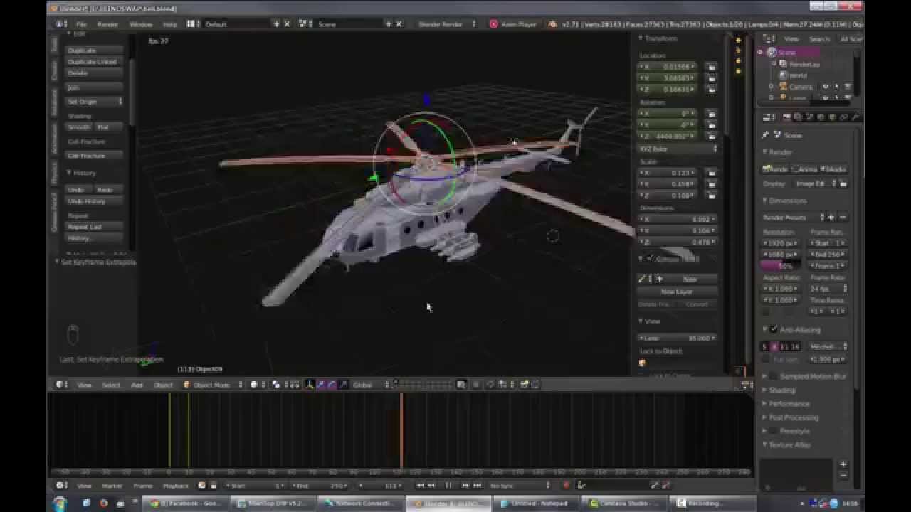 cara membuat animasi sederhana di blender 3d model